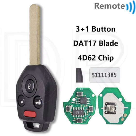 2010-2014 Subaru Legacy Outback / 4-Button 433Mhz Remote Head Key / CWTWBU766 / 4D60 Chip / DAT17 (AFTERMARKET)